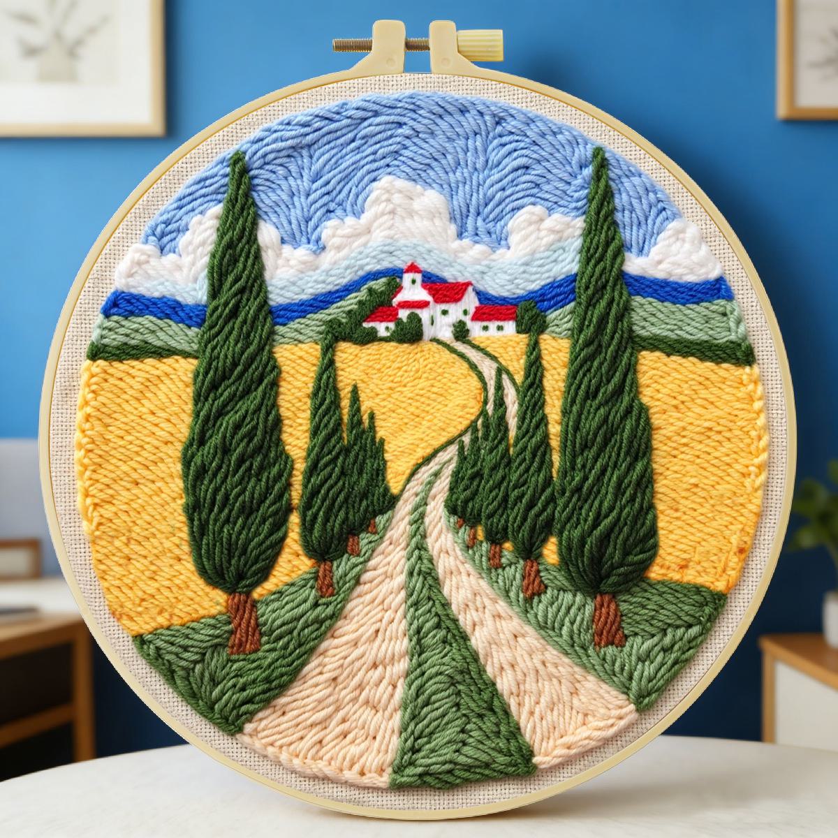Sewing Textile Art - 20X20CM/7.87inch Veld Punch Naald Borduurset Kit
