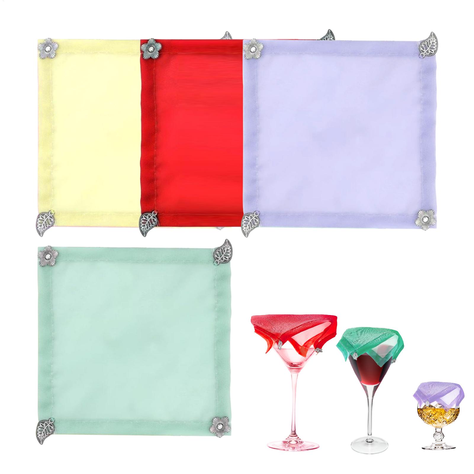 Fabric Weight Set - 4 stks/set gewogen wijnhoezen, draagbare, herbruikbare,