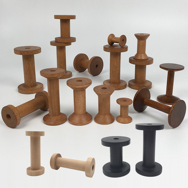 Sewing Machine Yarn - 10 Stks/set Vintage Natuurlijke Houten Spoelen