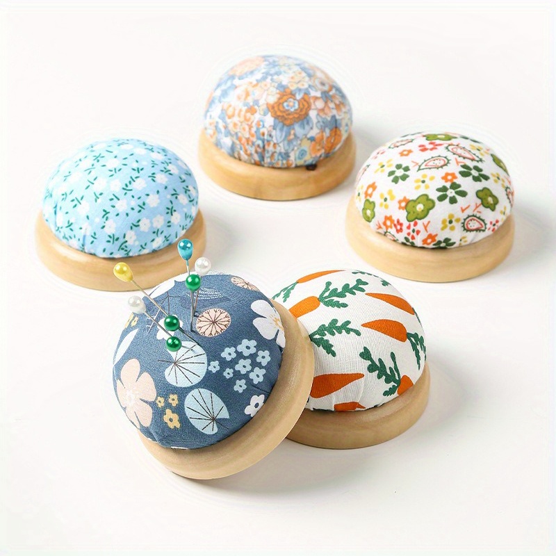 Sewing Pin Cushion - 1Pc Ramdon Kleur Houten Stand Doek