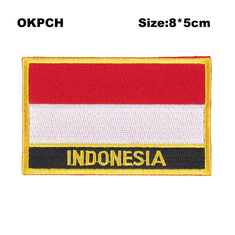 Sewing Indonesia - Indonesië Vlag Borduurwerk Patches Ijzer Op