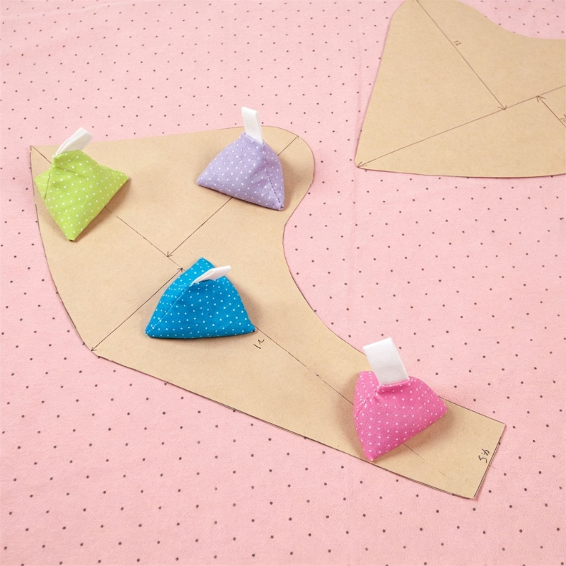 Fabric Weight Set - Set 4 driehoekige stofgewichten met kleurrijke