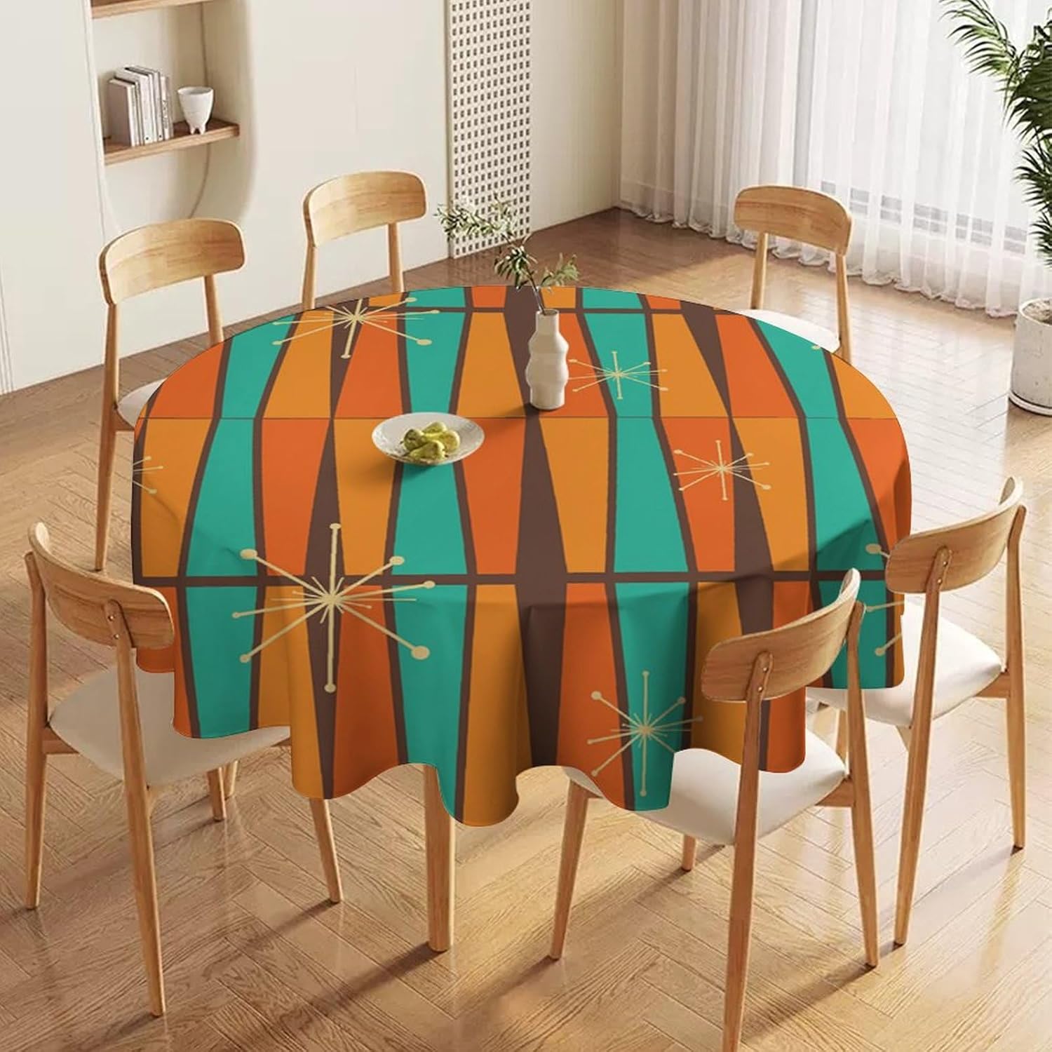 Mid Century Modern Oranje Geel - Century Textile & Sewing Supply recensie en prijs
