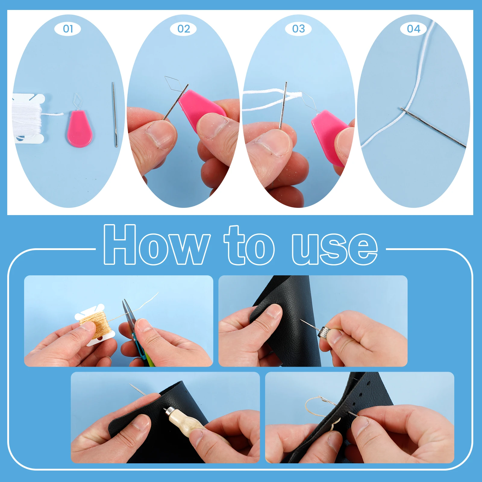 Reparatie naaiset voor lederen - Leather Needle Heavy recensie en prijs