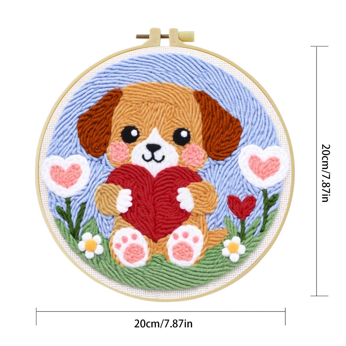 20X20CM/7.87inch Hond Punch Na - Sewing Textile Art recensie en prijs