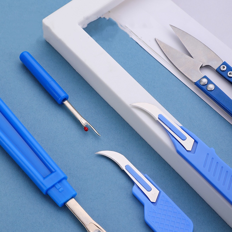 5-delige blauwe naaimachine-se - Sewing Kit recensie en prijs