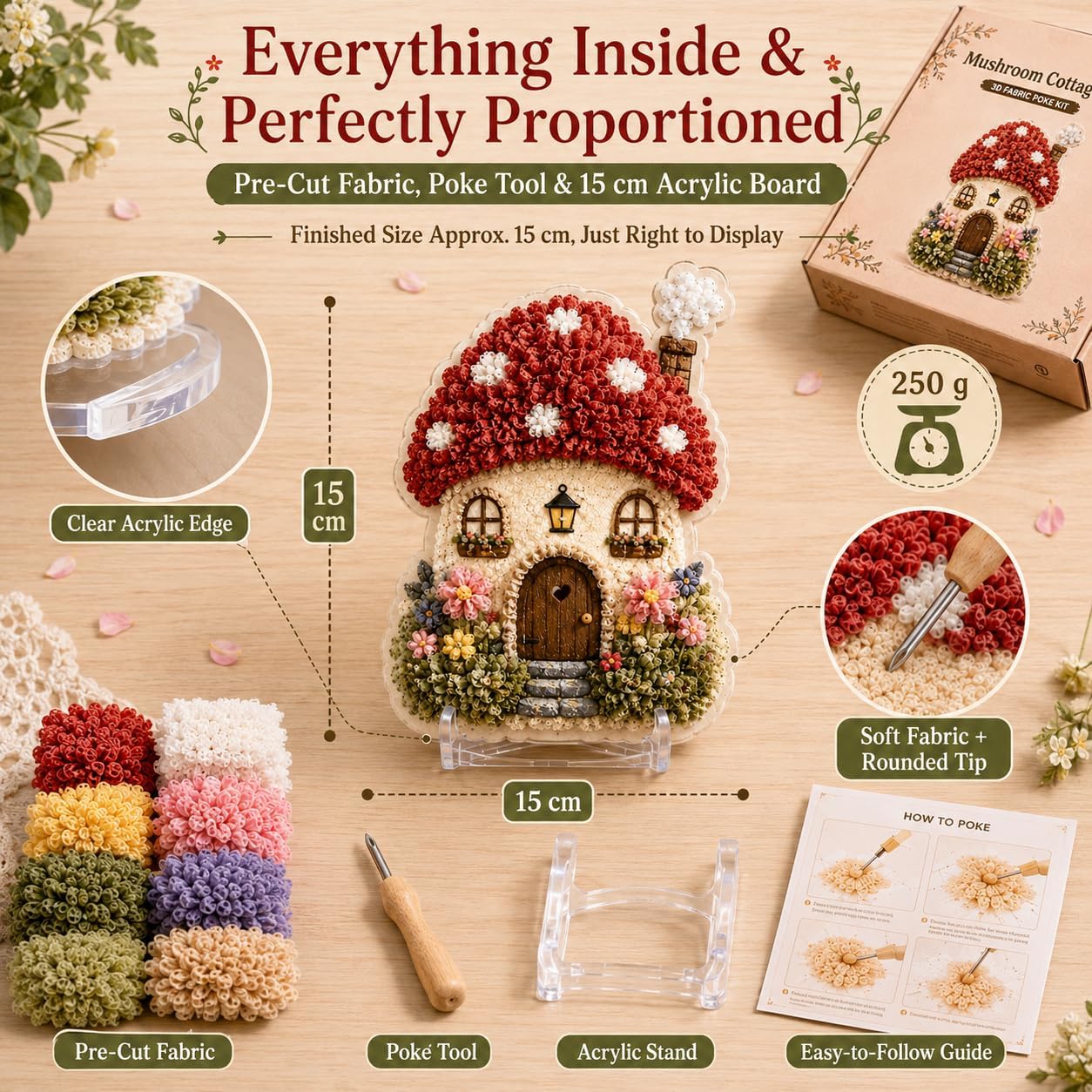 DIY 3D Stoffen Poke Art Kit: S - Sewing Textile Art recensie en prijs