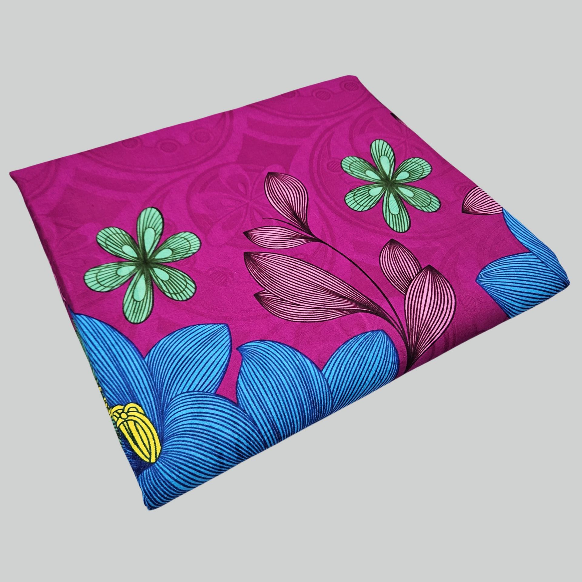 Bloemen bedrukt op paars blauw - Sewing Jackets recensie en prijs