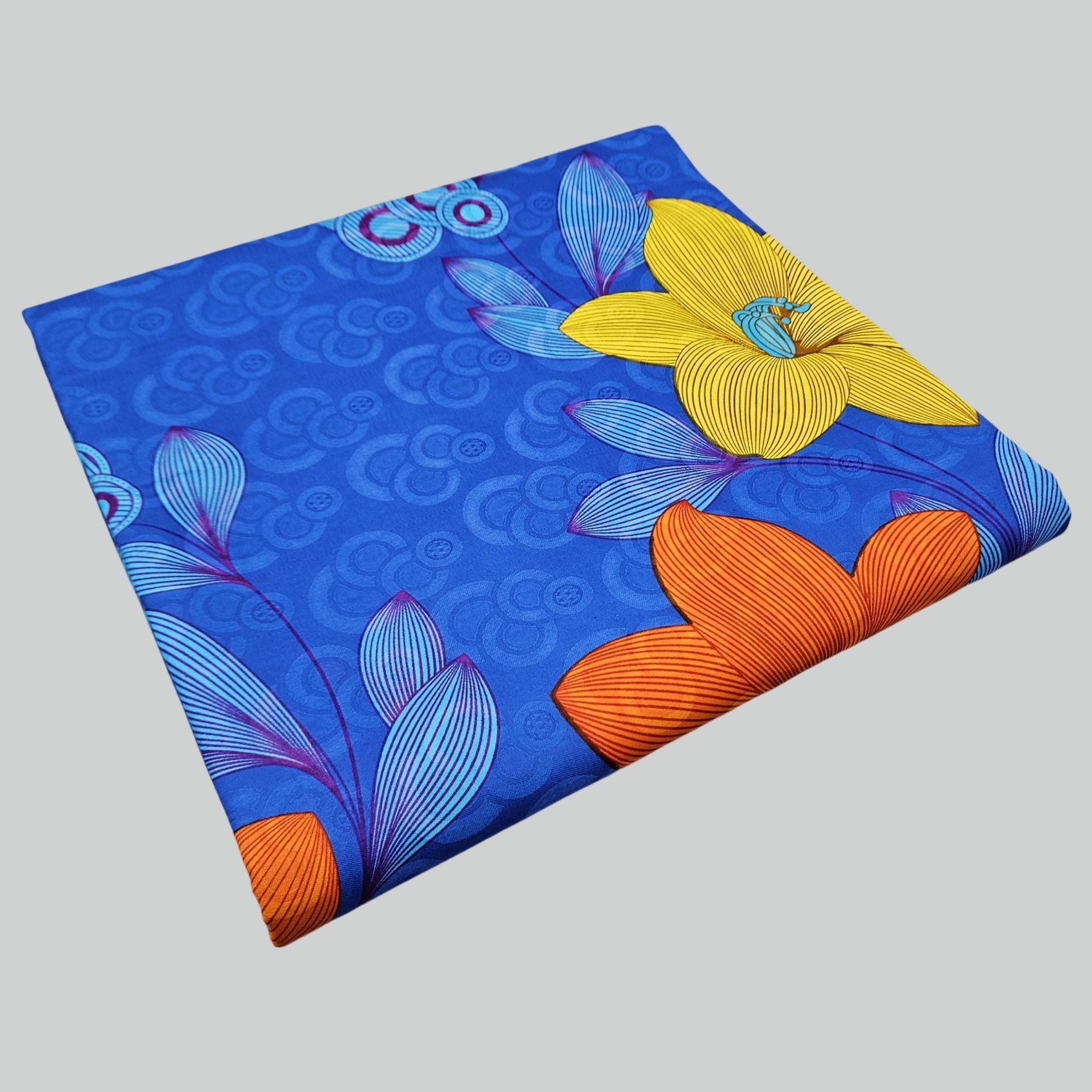 Bloemen bedrukt op paars blauw - Sewing Jackets recensie en prijs