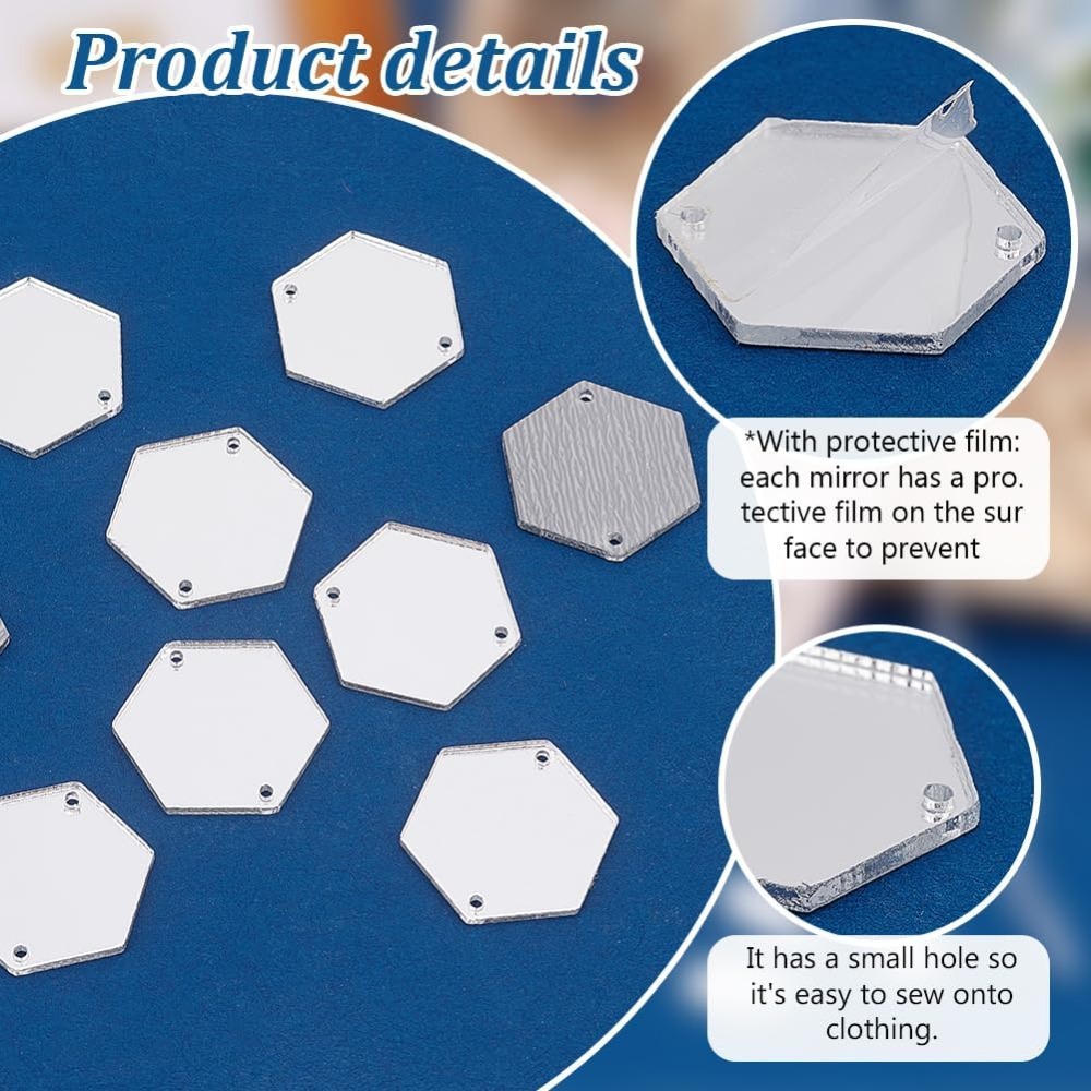 200 stuks zeshoekige spiegels  - Sewing Kit recensie en prijs