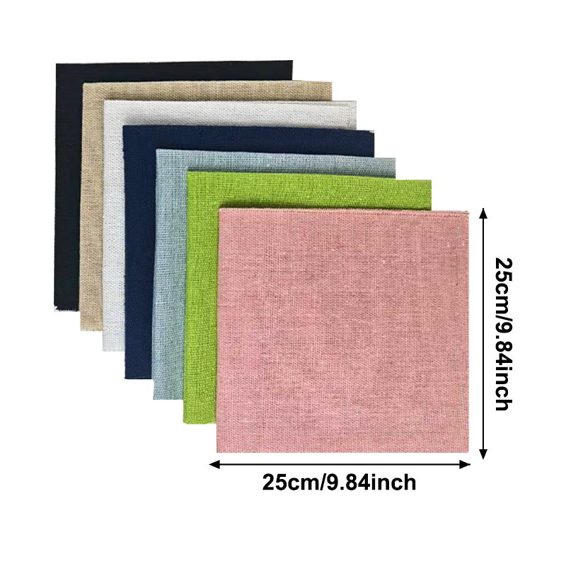 7-delige set van 25*25cm linne - Sewing Textile Art recensie en prijs