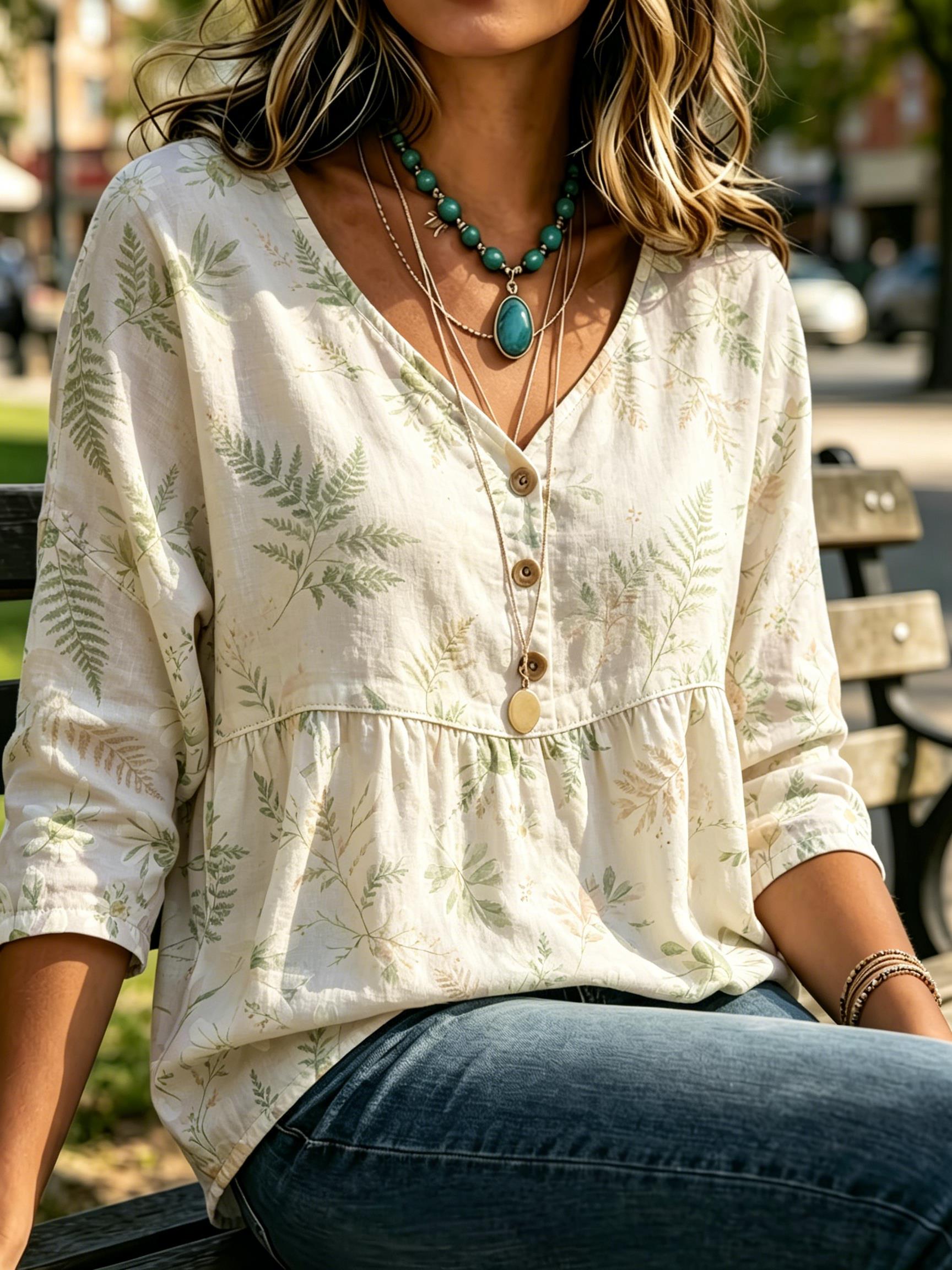 Damesblouse met delicate botan - Sewing V recensie en prijs