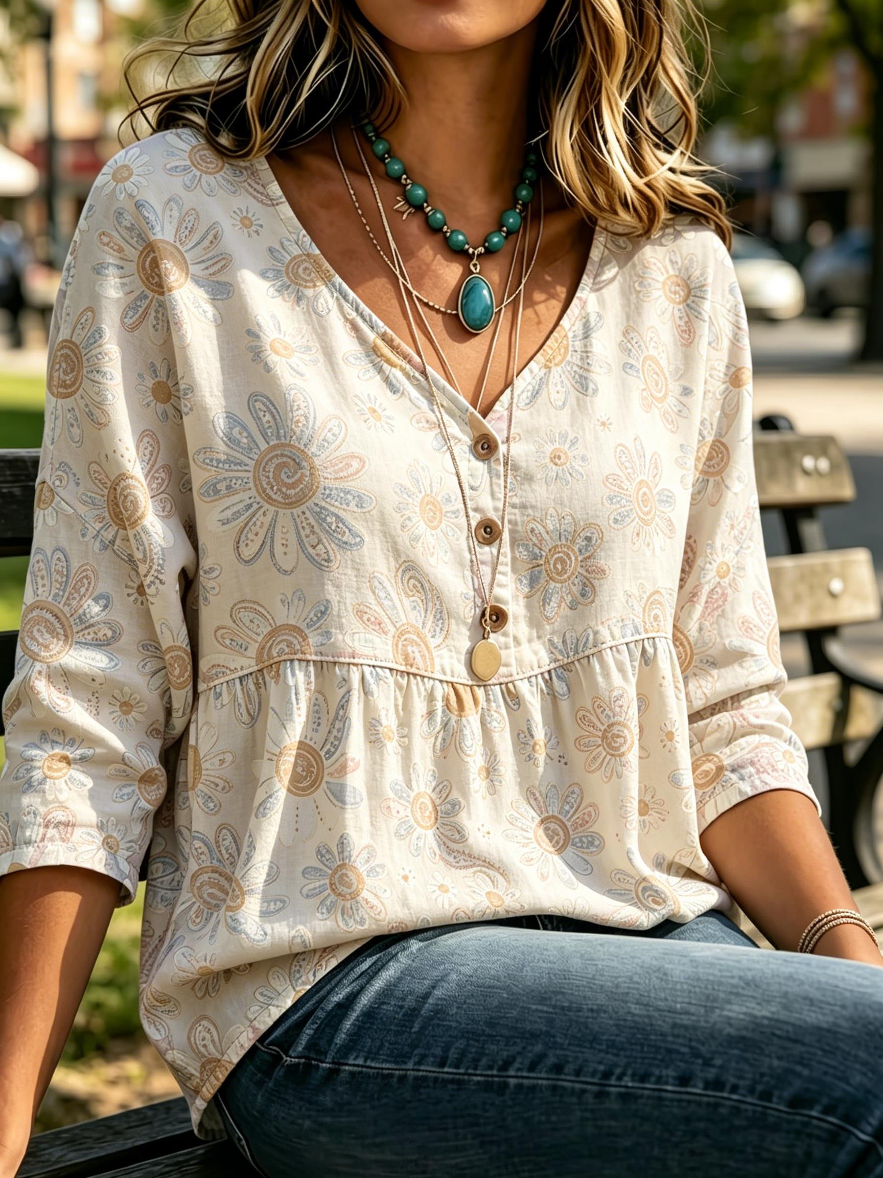 Damesblouse met delicate botan - Sewing V recensie en prijs