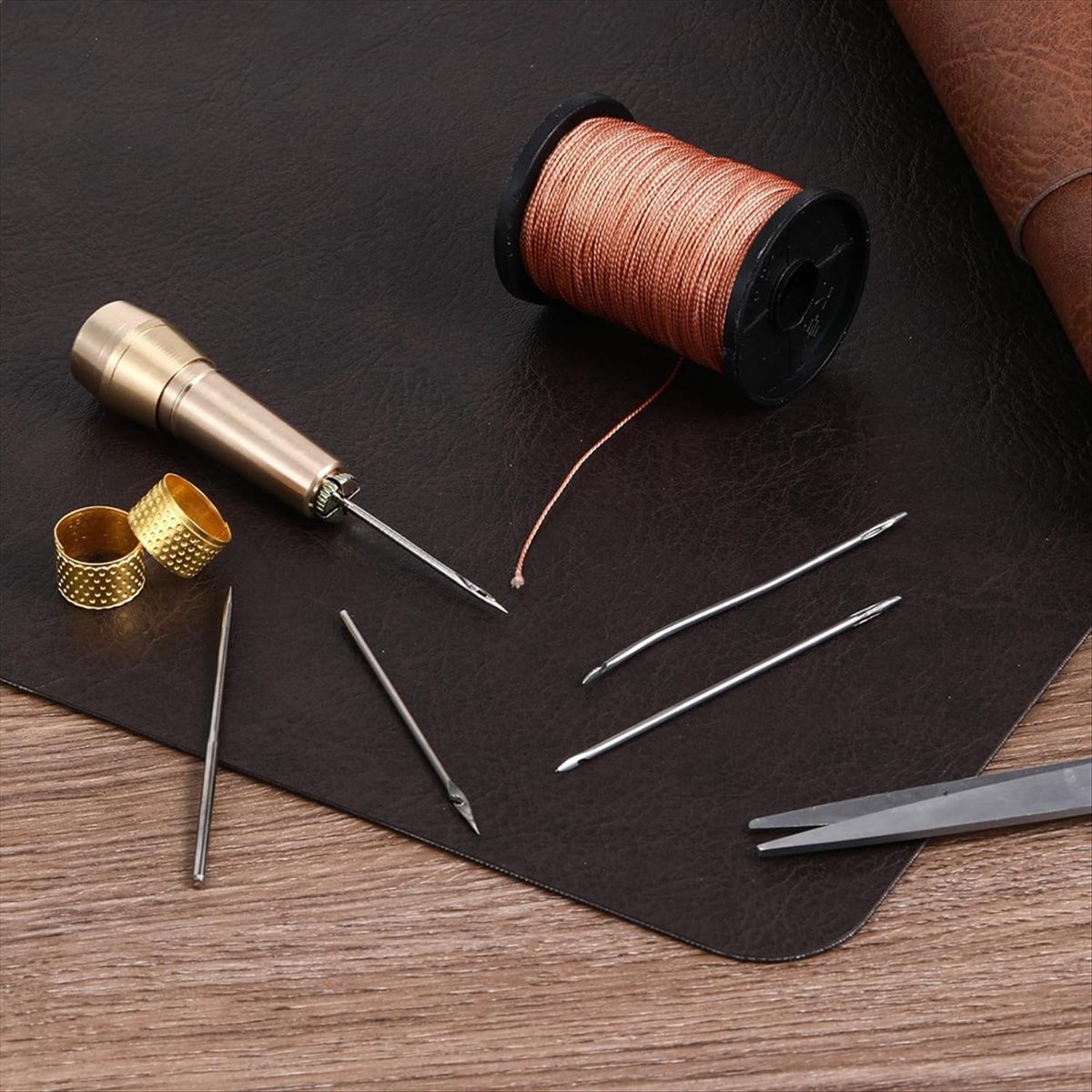 9-delige lederen naaipriemkit  - Sewing Kit recensie en prijs