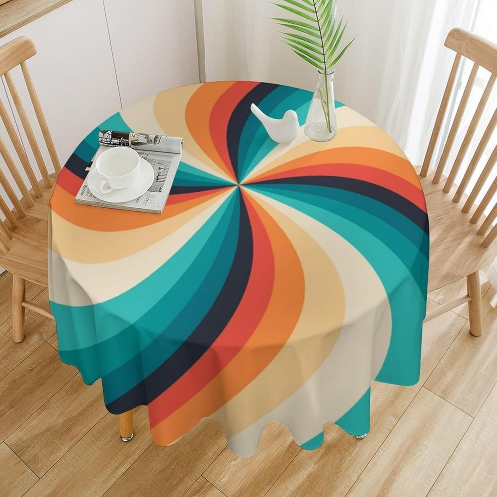 Vintage Groovy Swirl rond tafe - Century Textile & Sewing Supply recensie en prijs